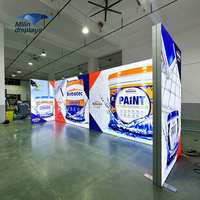 Boîte à lumière promotionnelle modulaire pliable en aluminium avec rétroéclairage LED, graphique SEG écologique, pour salon professionnel et exposition