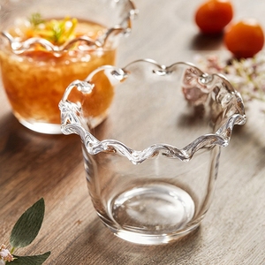 Mangkuk kaca makanan penutup manis 400ML kustom baru jus transparan susu goyang buah Salad Oatmeal Yogurt cangkir prasmanan restoran peralatan minum - Product Image 1