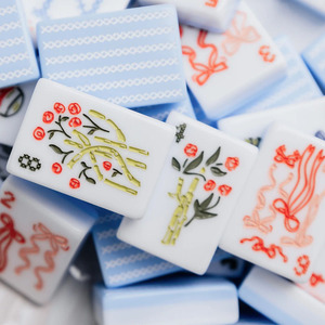 Custom Model 4-Tier American <b>Mahjong</b> 160 Acrylic Tiles with Pearl Print Design Luxurious Eco-Friendly Durable - Product Image 1