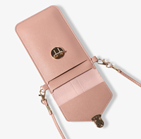 Prix de gros Sac pour téléphone à écran tactile Bandoulière en cuir Pochette pour téléphone portable Sac de rangement suspendu Pochette pour téléphone à écran tactile