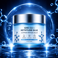 Bálsamo de Sebo de Res Halal de Marca Privada, con Miel y Péptidos de Cobre Azul GHK-Cu, Crema Hidratante Facial para el Cuidado de la Piel, 100g