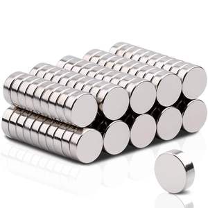 Aimants plats en terres rares à haute résistance, sur mesure, de qualité N25-N60, pour usage industriel, diamètre 8x3 8mm 10mm 12mm, disque <span class=keywords><strong>plat</strong></span> - Product Image 1