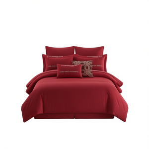 ชุดเครื่องนอนคอมฟอร์ท คอนเนคชั่น สีแดง 4 ชิ้น ดีไซน์ทันสมัย ผ้าโพลีเอสเตอร์ซักได้ สำหรับใช้ในบ้าน - Product Image 1