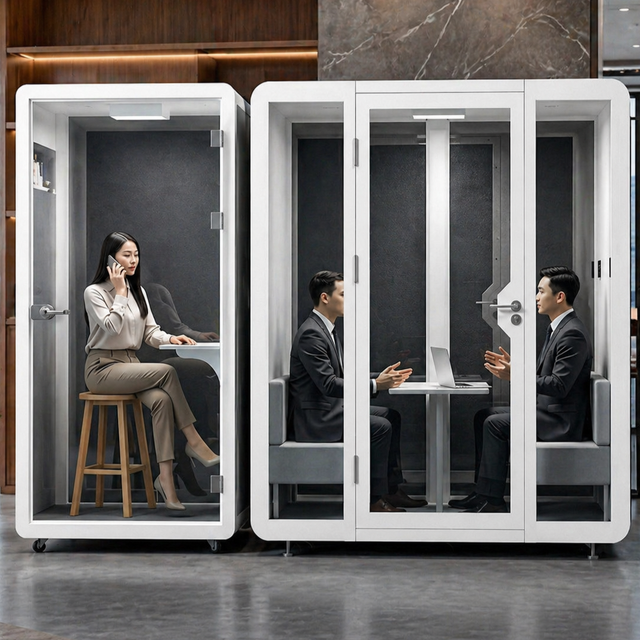 Soundproof Durable Modern Steel Music Recording Booth Studio Vocal Booth Portable Outdoor Acoustic Booth for School and Mall Use