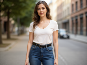 Cinturón de tela informal para mujer con hebilla de 3.0 cm y 110 cm de largo - Product Image 2