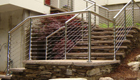 Balustrade en fil d'acier inoxydable de qualité professionnelle pour appartement et galerie, installation facile, kits de tension et poteaux
