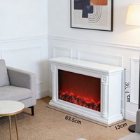 Cheminée électrique créative combinée avec armoire, flamme simulée réaliste, double usage, rangement et décoration pour la maison et le salon