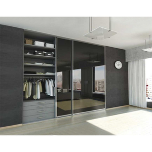 Tùy Chỉnh Đi Bộ Bằng Gỗ Tủ Closets Hệ Thống Thiết Kế Phòng Ngủ Hiện Đại Được Xây Dựng Trong Gỗ Lưu Trữ Tủ Quần Áo Tủ Quần Áo Với Cửa Trượt - Product Image 5