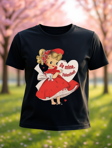 T-shirt casual da donna per San Valentino, a maniche corte, vestibilità ampia, girocollo, stampa con cuore a cartone animato, top alla moda per San Valentino, primavera - Product Image 2