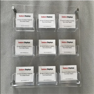 Wall Mounted Custom Clear Acrylic Business Card Display <b>Stand</b> Holder with Customized Color & Logo Customized Size for Office - Product Image 4