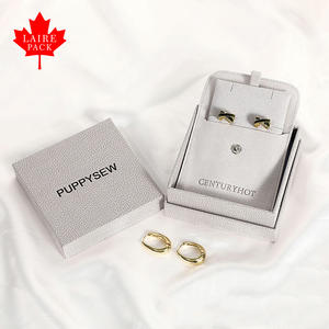 Оптовая продажа, Экологически чистая бумажная картонная коробка с крышкой и основой для ювелирных изделий с индивидуальным логотипом для серьги, колье, подарочная упаковка - Product Image 6