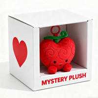 Porte-clés en peluche ODM/OEM, boîte mystère, personnalisé pour la Saint-Valentin, taille mini 10 cm, mignon, en forme de cœur, breloque de sac, peluches