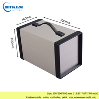 Boîtier de projet électronique en fer, boîtier métallique avec poignée, boîtier d'amplificateur, boîte à poignée 300*200*180mm