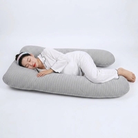 Oreiller de maternité en U extra large, lavable, en coton, pour soutenir le ventre, le dos et les hanches des femmes enceintes - Vente en gros usine