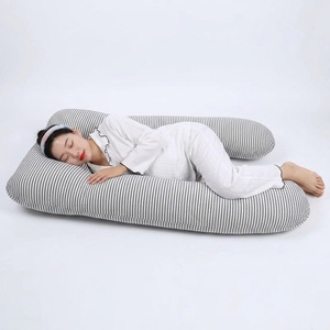 Oreiller de maternité en U extra large, lavable, en coton, <span class=keywords><strong>pour</strong></span> soutenir <span class=keywords><strong>le</strong></span> ventre, <span class=keywords><strong>le</strong></span> <span class=keywords><strong>dos</strong></span> et les hanches des femmes enceintes - Vente en gros usine - Product Image 1