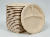 Assiettes en pulpe de papier biodégradable pour les fêtes