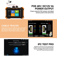 Probador de Cámaras CCTV CCDCAM ET-1900+C 8K/4K 8MP, Prueba de Cámaras IP, Coaxial, AHD, CVI, TVI, CVBS, Pantalla Táctil Capacitiva de 4 Pulgadas, WiFi, Prueba POE