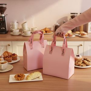 High Quality Disposable Thermal Insulated Food Bag <b>Custom</b> Logo Printed Cooler Bag for Cake Coffee Takeaway Food Take Out Bags - Product Image 1