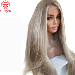 Cheveux chinois 100% vierges Remy, lisses et soyeux, ondulés, double trame, mèches blondes, pour femmes - Product Image 3