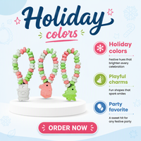 Bracelet à thème de Noël, bonbons pressés aromatisés aux fruits, bracelet avec pendentif bonhomme de neige, Père Noël, sapin de Noël