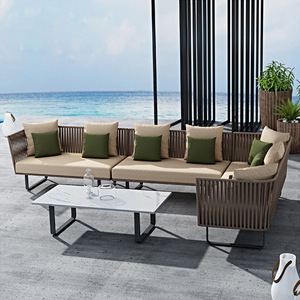 Outdoor <b>Sofa</b> Sunscreen Waterproof Patio Terrace Balcony Casual Rattan Chair <b>Sofa</b> Double Deck Rattan <b>Sofa</b> Furniture - Product Image 2