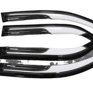 Pare-soleil de porte de luxe pour Fortuner – Protection et décorations – Noir foncé/noir transparent - Product Image 2