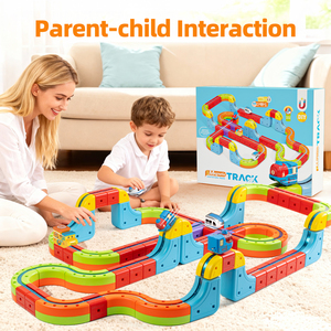 <span class=keywords><strong>Train</strong></span> <span class=keywords><strong>électrique</strong></span> créatif magnétique avec rails, ensemble de rails, Maglev DIY CUBE, jouets éducatifs pour enfants, voiture, chemin de fer avec panneaux de signalisation - Product Image 6