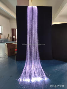 2025 cachoeira fibra óptica cachoeira luz cortina, cortina luz para parede decoração candelabro pingente - Product Image 5