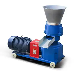 Máy mới 2 năm bảo hành gỗ Chip sinh khối rơm Mini PELLET phẳng chết quy mô nhỏ Gỗ PELLET Mill thức ăn Máy chế biến