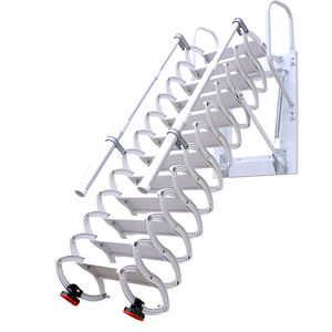 Escalera retráctil manual moderna <span class=keywords><strong>para</strong></span> uso doméstico, montada en la pared, <span class=keywords><strong>para</strong></span> interior/<span class=keywords><strong>exterior</strong></span>, con capacidad de carga de 300 kg. - Product Image 4