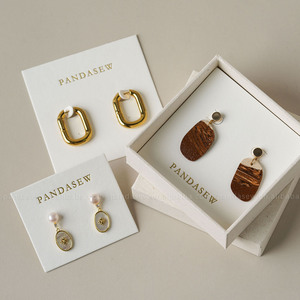 PandaSew Custom Logo Printing Cardboard Paper Hanging Earring Ring Cards Necklace <strong>Jewelry</strong> <strong>Packaging</strong> and Display Card - Product Image 3