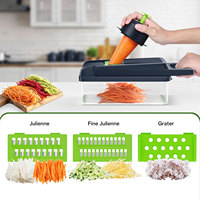 TOALLWIN Nieuw Product Keuken Gadgets Multifunctionele Voedselhakker Ui Mandoline Snijder Groentesnijder Handmatig 12 in 1 Groentehakker