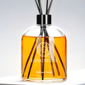 2025 bottiglie di diffusore rotonde vuote trasparenti da 500ml di grandi dimensioni ricaricabili con scollo a vite e bottiglie di vetro di lusso - Product Image 5
