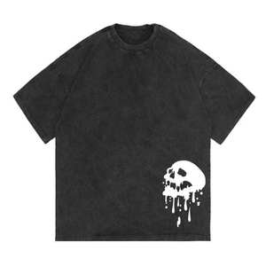 T-shirt décontracté en coton épais pour hommes respirant solide/motif à carreaux Matériau en viscose avec logo - Product Image 6