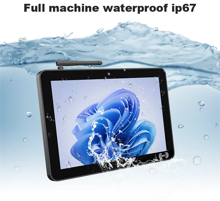Aangepaste Outdoor Ip67 Waterdichte Embedded Capacitieve Embedded Android 7 10 15 Inch Industriële Alles In Één Touchscreen Paneel Pc