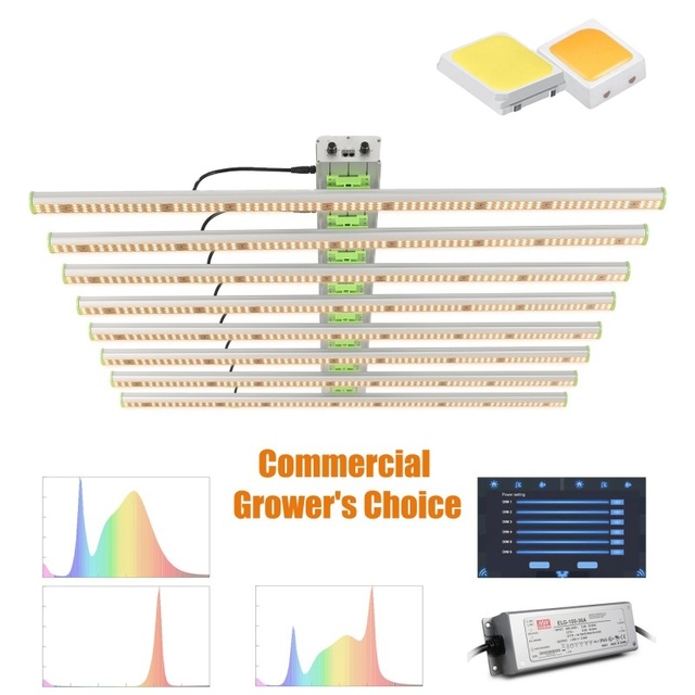Diy  Hydroponics 8 bar Greenhouse Full Spectrum Led Grow Light 750 720w Led Plant Grow Light
