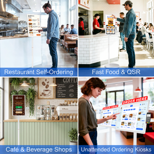 Terminal de Punto de Venta con Pantalla Táctil Android/Linux de 22/24/32 Pulgadas para Cafetería, Kiosco de Autoservicio con Sistema de Pedidos y Pagos, con SDK - Product Image 2