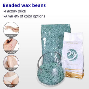 Perles de <span class=keywords><strong>cire</strong></span> dure dépilatoire douce et puissante 500g, approvisionnement OEM pour l'épilation du visage et de la zone du bikini, senteurs crème de rose, de noix de coco et d'aloe vera - Product Image 2