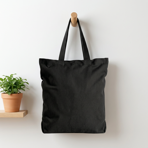 Bolsa de Mano Negra Promocional, Gruesa y Resistente, con Impresión de su Diseño, al Mejor Precio de Envío - Product Image 1