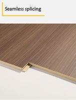 Panneau mural en fibre de bois de bambou sans formaldéhyde, grain de bois extrudé en PVC pour l'intérieur des villas, des hôtels et des chambres