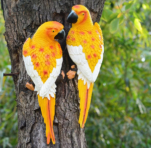 เรซิ่นนกรูปปั้นนกแก้ว Figurine สําหรับแขวนผนังตกแต่ง - Product Image 5