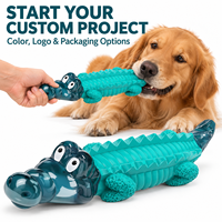 Jouet pour chien en caoutchouc et nylon solide, texture alligator, pour mâcher et nettoyer les dents, idéal pour les chiens agressifs et les chiots en pleine dentition, comme les Mastiffs.