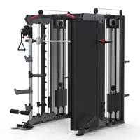 Machine Smith professionnelle 3-en-1 avec double pile de poids de 144 kg et cage de musculation robuste pour salle de sport commerciale