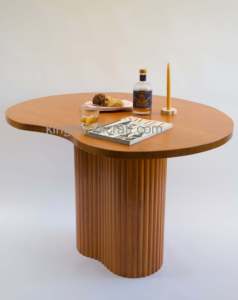 Mesa de centro de madera hecha a mano personalizada, respetuosa con el medio ambiente, muebles de sala de estar rústicos modernos de madera maciza - Product Image 1