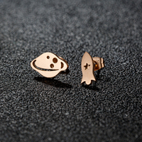 Boucles d'oreilles élégantes en acier inoxydable pour filles Boucles d'oreilles en acier titane All-Match Boucles d'oreilles bijoux