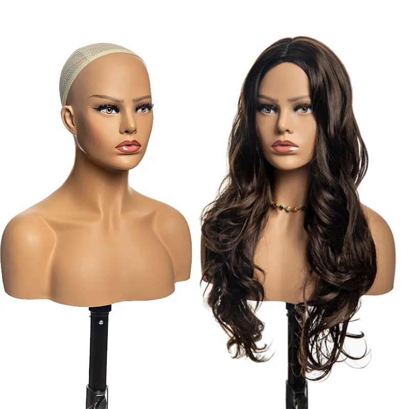 Новый продукт для макияжа головы реалистичный новый парик дисплей пластиковая крепящая основа для ресниц Реалистичная голова манекена с плечом