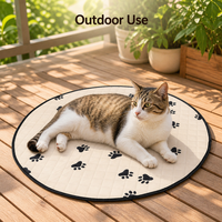 Tapis de propreté réutilisable pour animaux de compagnie, forme ronde, lavable en machine, super absorbant, pour usage intérieur, antidérapant, pour l'apprentissage de la propreté