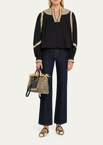 Sac fourre-tout en <span class=keywords><strong>paille</strong></span> tissé sur mesure avec garniture en cuir véritable, sac à main d'été pour la plage pour femmes - Product Image 4