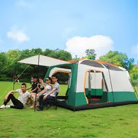 Hoge Kwaliteit Automatische Outdoor Grote Camping Tent Familie Huis Twee Kamers Vouw Tent