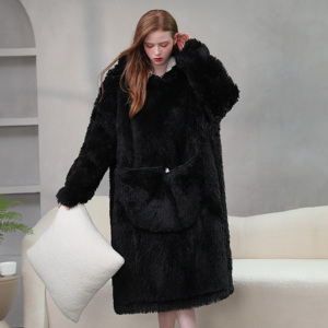 Oversized Custom TV Wearable Pocket Fleece Warm Blanket Hoodie <strong>Oodie</strong> With Sleeve Sweatshirt Winter Housecoat - Product Image 6